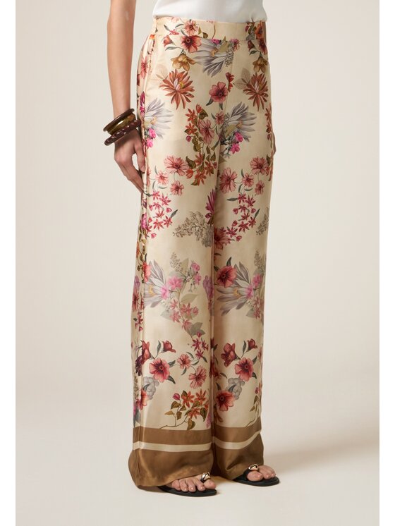 Oltre Oltre Pantaloni di tessuto P007J002461N0R2 Écru Baggy Fit