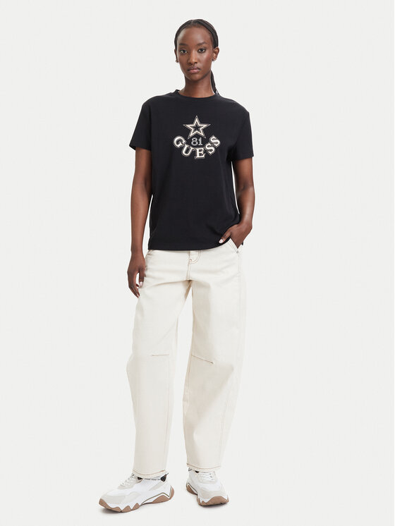Guess Guess Футболка V6YI04 K4268 Чорний Regular Fit