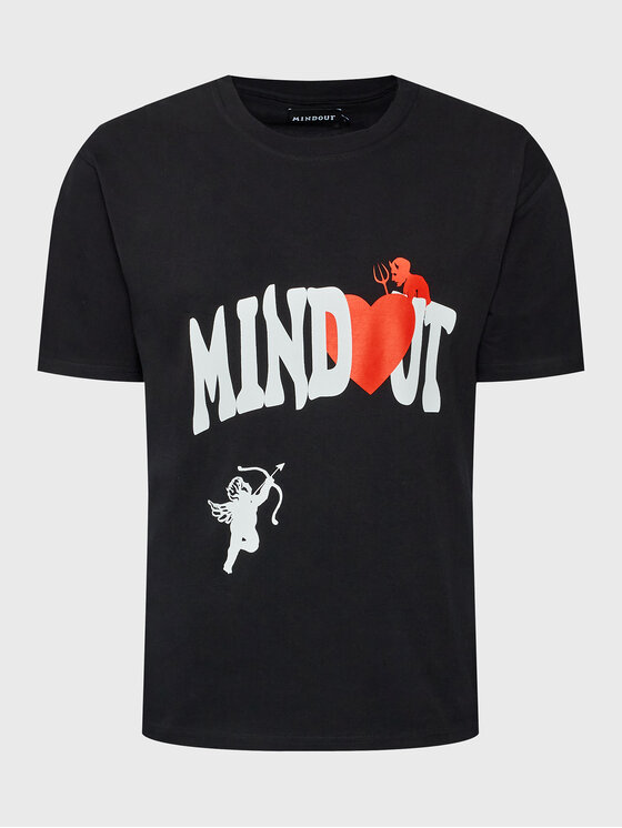 mindout t-shirt unisex heart noir oversize
