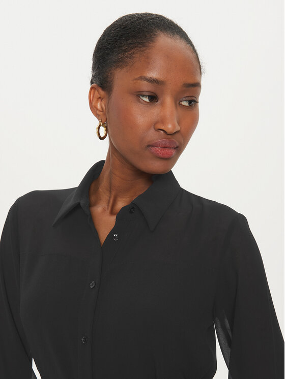 Marella Marella Rochie tip cămașă Uruguay 2423226113 Negru Regular Fit