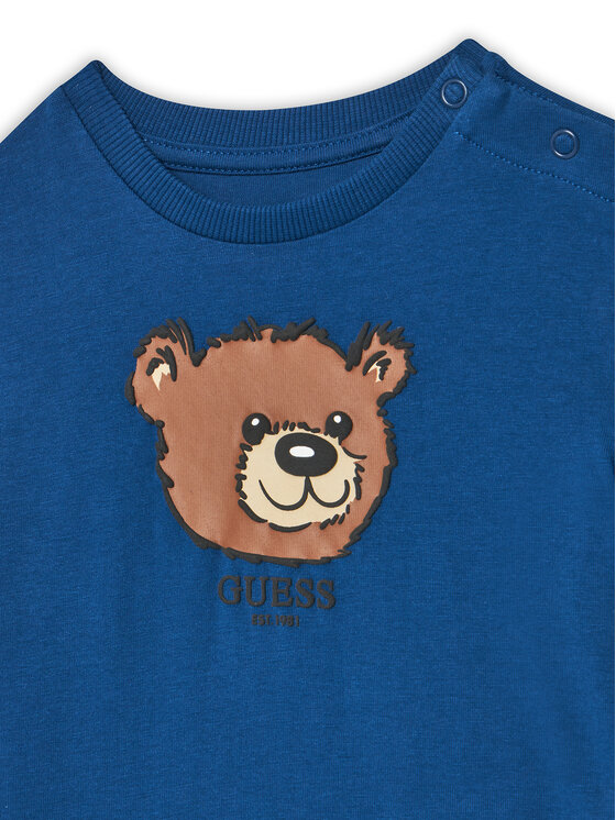 Guess Guess Tričko N5YI16 K8HM4 Tmavomodrá Regular Fit