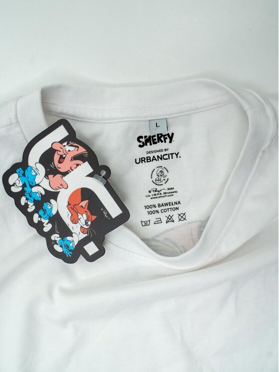 Smerfy Smerfy T-Shirt 119772 Biały Oversize