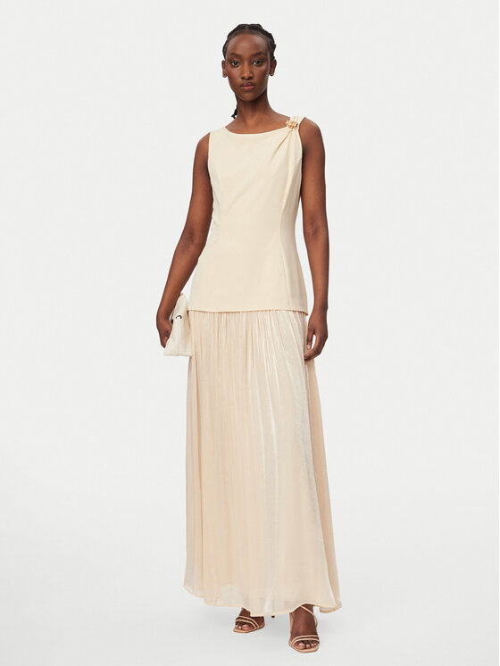 Rinascimento Rinascimento Abendkleid CFC0020281002 Beige Slim Fit