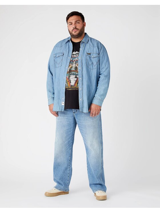Wrangler Wrangler Camicia LS WORKSHIRT Blu Regular Fit