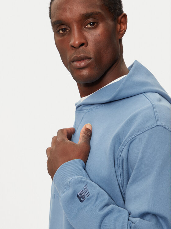New Balance New Balance Mikina MT43500 Modrá Regular Fit