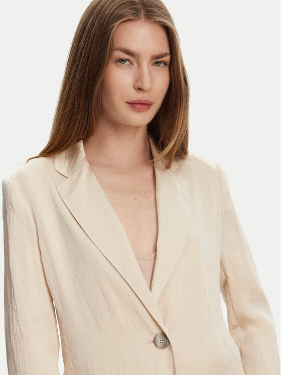 Marella Marella Sakoi Selz 2513041085 Écru Regular Fit