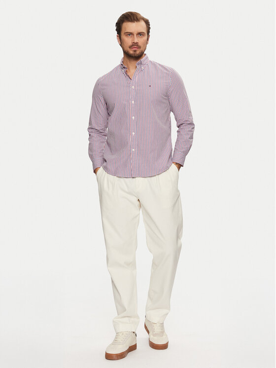 Tommy Hilfiger Tommy Hilfiger Koszula Classic MW0MW37549 Czerwony Regular Fit
