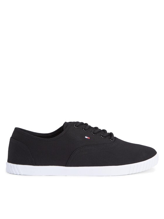 Tommy Hilfiger Tenisky Canvas Lace Up Sneaker FW0FW07805 Čierna