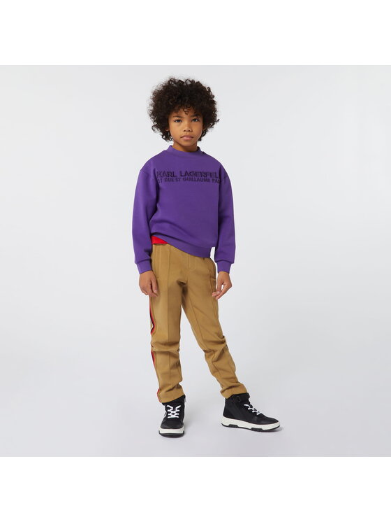 Karl Lagerfeld Kids Karl Lagerfeld Kids Spodnie dresowe Z30260/239 Brązowy Regular Fit