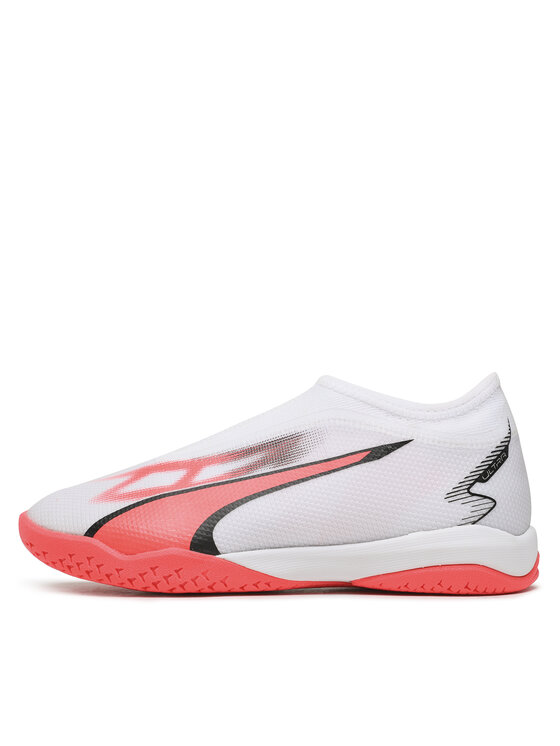Puma Puma Buty do piłki nożnej Ultra Match+ Laceless Junior Indoor Soccer 107517 01 Biały