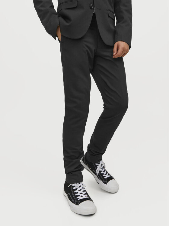 Jack&Jones Junior Hlače Iz Tkanine Solar 12203547 Črna Slim Fit