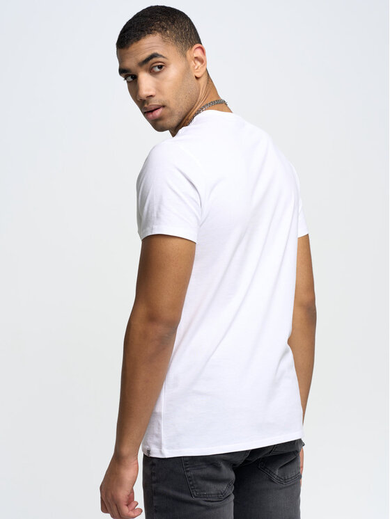 BIG STAR BIG STAR T-Shirt basic_101 Biały Basic Fit
