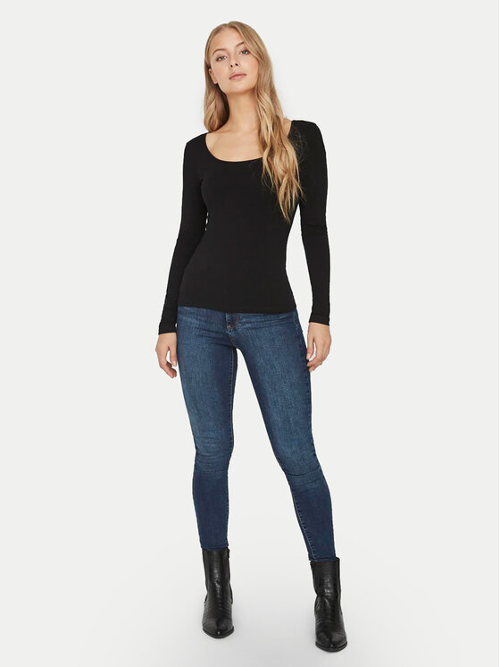 Vero Moda Vero Moda Bluză Maxi My 10228809 Negru Slim Fit