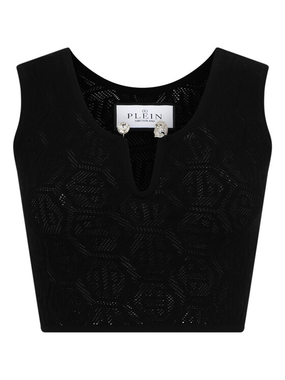 PHILIPP PLEIN PHILIPP PLEIN Tank top 29197 Czarny Skin Tight Fit
