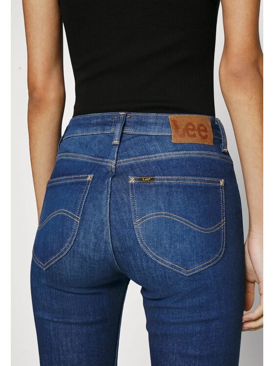 Lee Lee Jeansy SCARLETT HIGH Niebieski Slim Fit