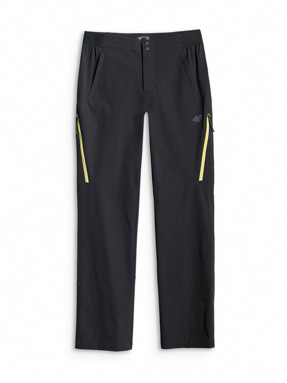 4F 4F Spodnie outdoor TREKKING Czarny Regular Fit