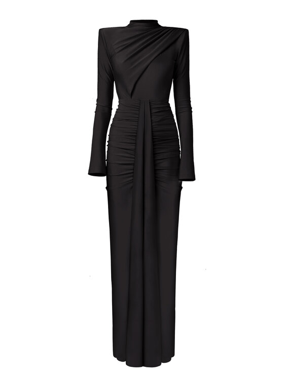 sax35th sax35th Sukienka wieczorowa ALISE Czarny Slim Fit
