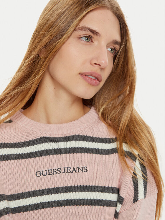 Guess Jeans Guess Jeans Džemper W4BR09 Z3HM1 Ružičasta Regular Fit