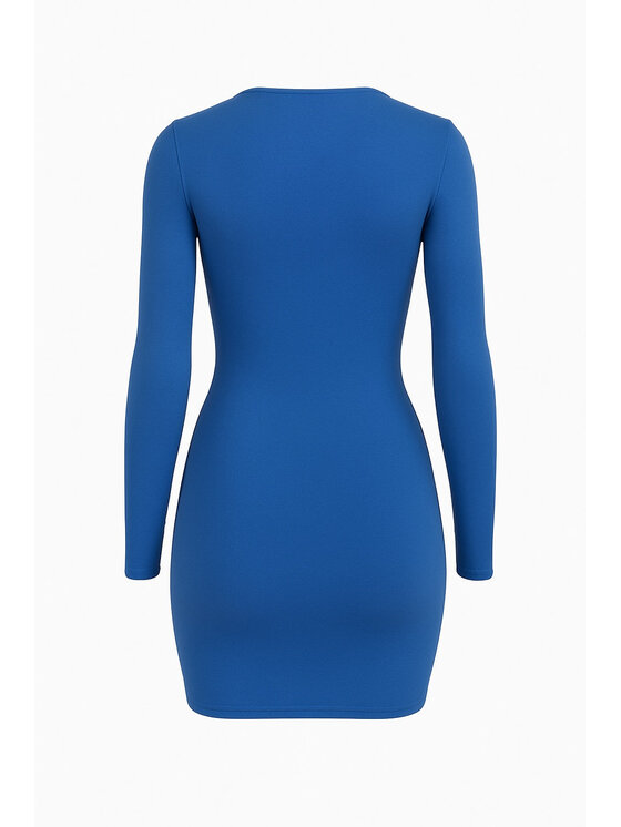 Nudyess Nudyess Úpletové šaty Sharon mini Modrá Fitted Fit