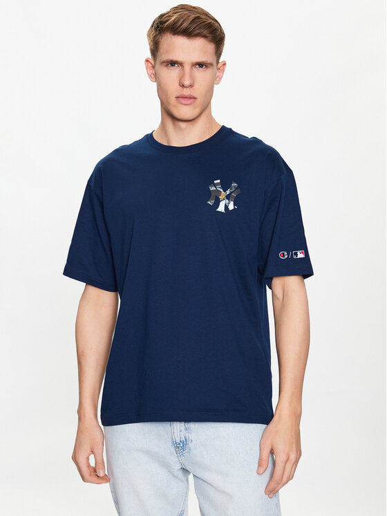 Champion Champion T-Shirt 218923 Tmavomodrá Relaxed Fit