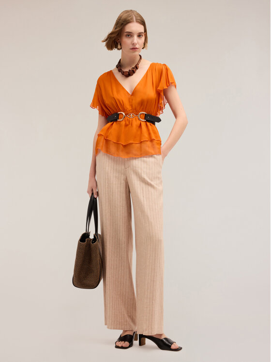 Motivi Motivi Bluzka 2683Q001829N017 Pomarańczowy Regular Fit