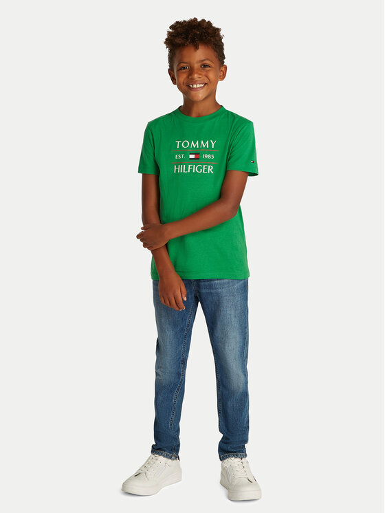 Tommy Hilfiger Tommy Hilfiger T-shirt KB0KB09538 D Zelena Regular Fit