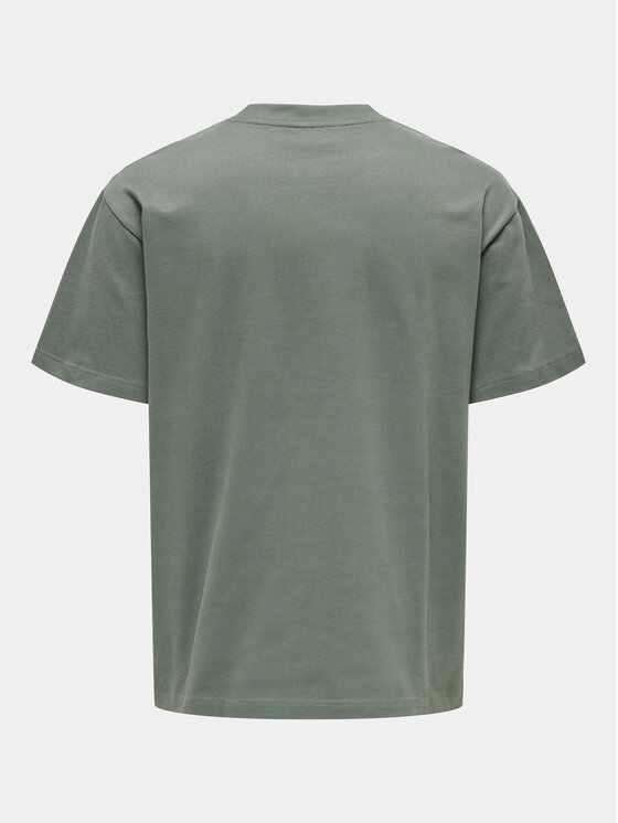 Only & Sons Only & Sons T-Shirt 22028766 Zielony Relaxed Fit