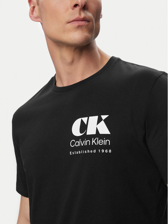 Calvin Klein Jeans Calvin Klein Jeans Tricou Resort Graphic LV04RG802G Negru Regular Fit