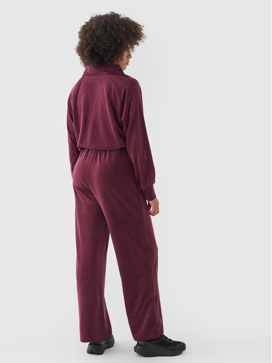 4F 4F Spodnie dresowe 4FRAW24TTROF1352-60S Czerwony Oversize