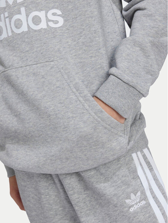 adidas adidas Majica dugih rukava Trefoil IY7442 Siva Regular Fit