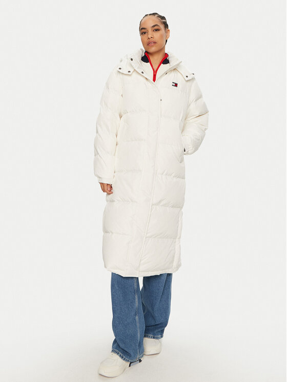 Tommy Jeans Vatovaná bunda Alaska DW0DW18860 Biela Regular Fit