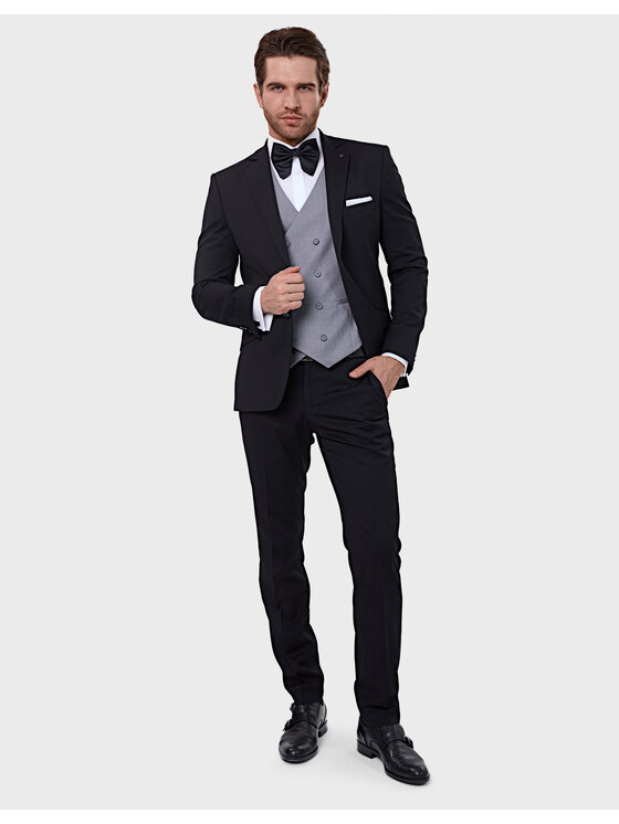 Evenemen Evenemen Garnitur Patron Nero Czarny Slim Fit