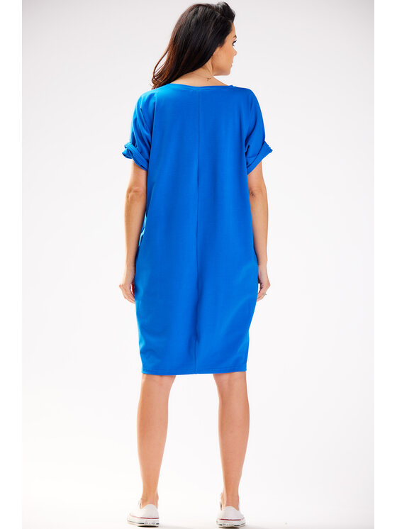 Infinite You Infinite You Sukienka letnia M303 Niebieski Basic Fit