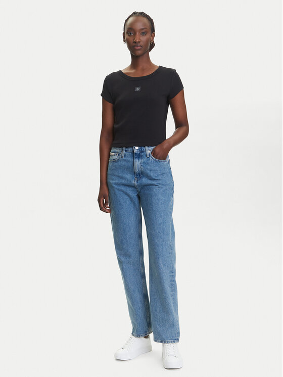 Calvin Klein Jeans Calvin Klein Jeans Majica LV047C200G Črna Slim Fit