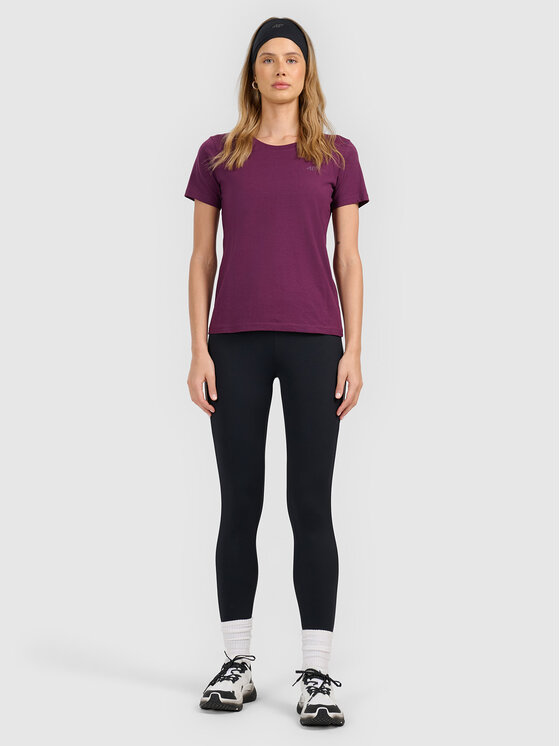 4F 4F T-Shirt NOS Fioletowy Regular Fit