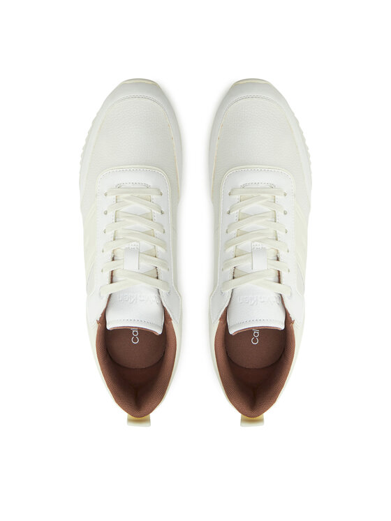 Calvin Klein Calvin Klein Sneakers Low Top Lace Up Logo Lth HM0HM01654 Alb