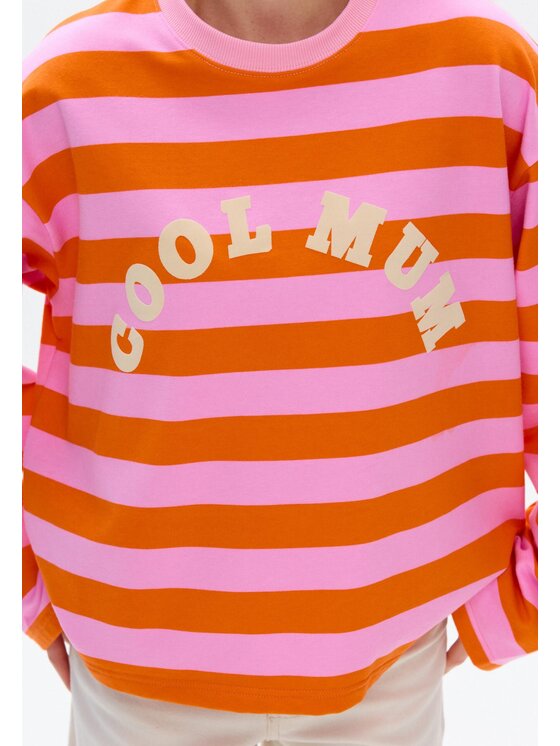 Mirons Mirons Longsleeve Print Kolorowy Regular Fit