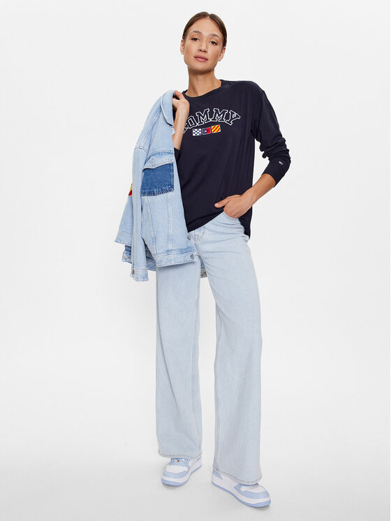 Tommy Jeans Tommy Jeans Palaidinė DW0DW16168 Tamsiai mėlyna Oversize