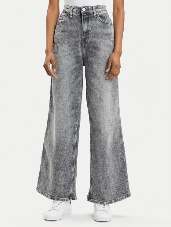 Tommy Jeans Džinsi Claire DW0DW17607 Pelēks Wide Leg