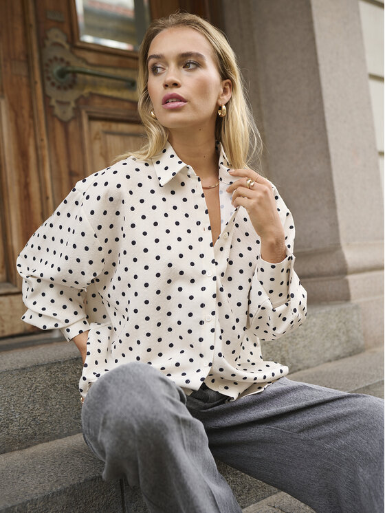 Kaffe Kaffe Πουκάμισο Oscarna 10509081 Μπεζ Regular Fit