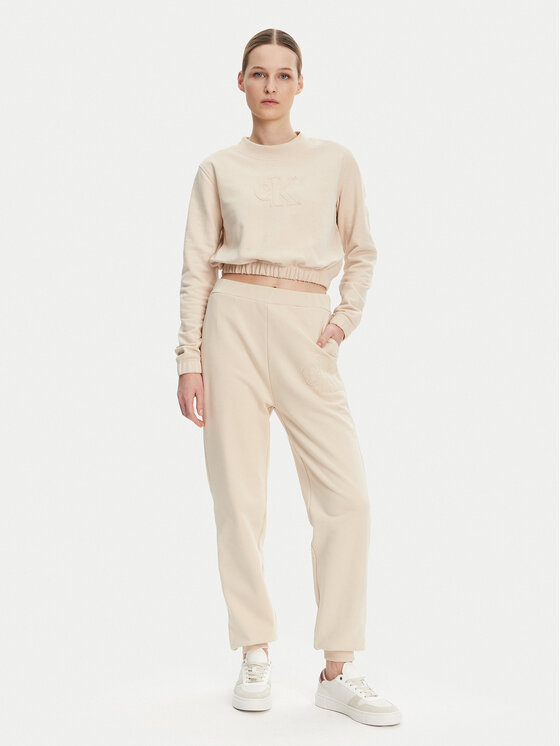 Calvin Klein Jeans Calvin Klein Jeans Majica dugih rukava J20J225363 Bež Regular Fit