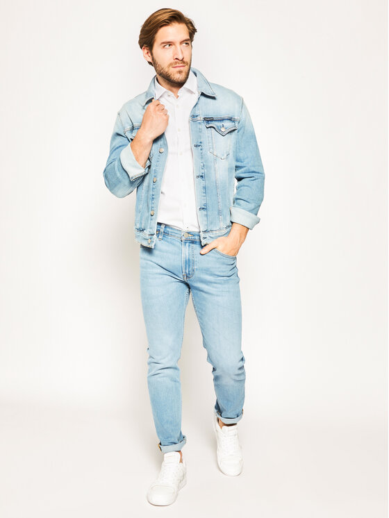 Boss Marškiniai Rikki_53 50426738 Balta Slim Fit | Modivo.lt