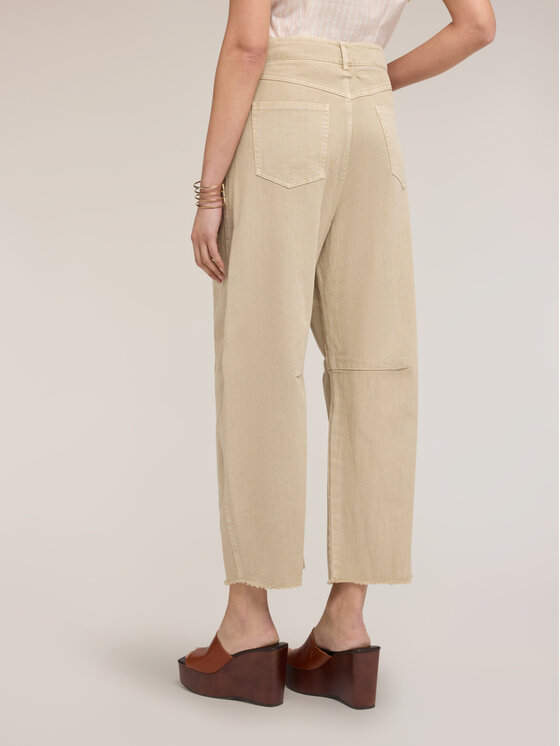 Motivi Motivi Pantaloni di tessuto P05NQ004857N002 Crema Boy Fit