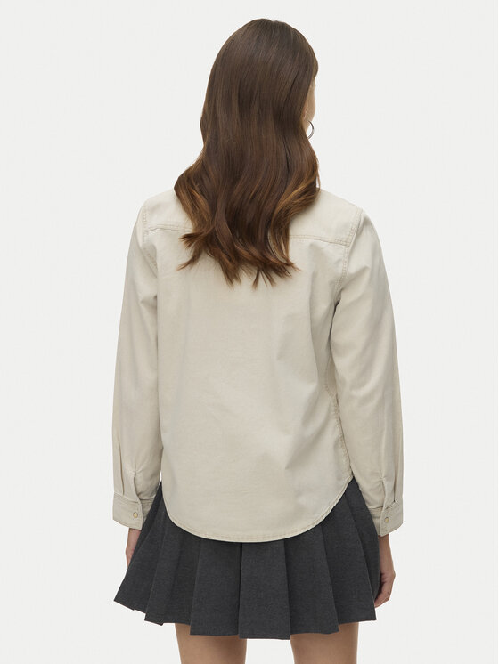 Vero Moda Vero Moda camicia di jeans Maria 10277523 Beige Slim Fit
