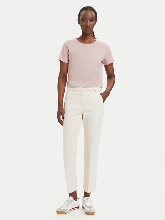 BOSS BOSS Marškinėliai C_Elove_embro 50554696 Šviesiai rožinė Slim Fit