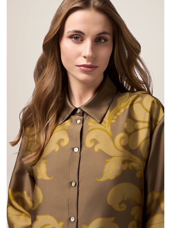 Oltre Oltre Camicia 5220J000798N0S5 Marrone Over Fit