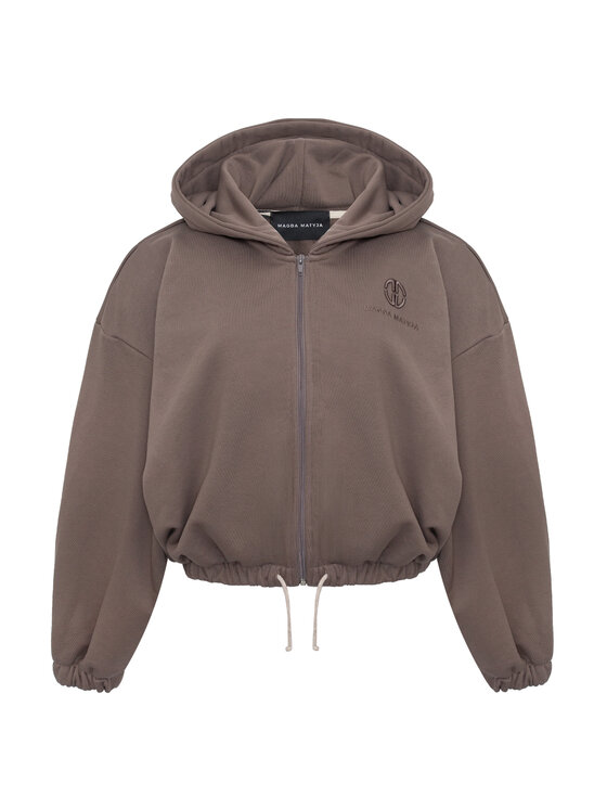 Magda Matyja Magda Matyja Bluza MOCCA ZIP Brązowy Loose Fit