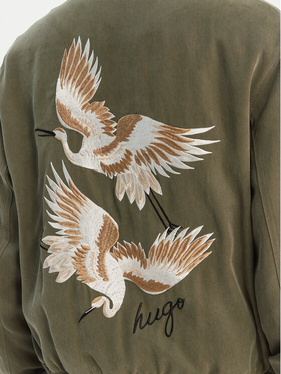 HUGO Hugo Bomber dzseki Agesa-1 50449569 Zöld Regular Fit