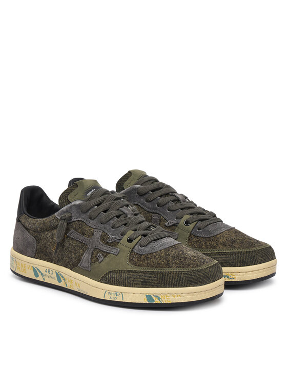 Premiata Premiata Sneakersy Bsktclay Bskt Clay Var 8442 Zielony ciemny