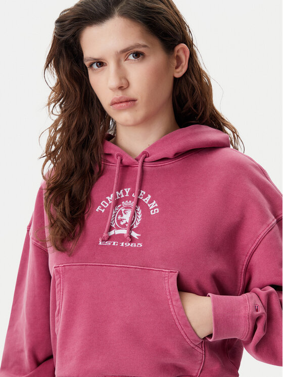 Tommy Jeans Tommy Jeans Pulóver Varsity DW0DW20311 Rózsaszín Boxy Fit